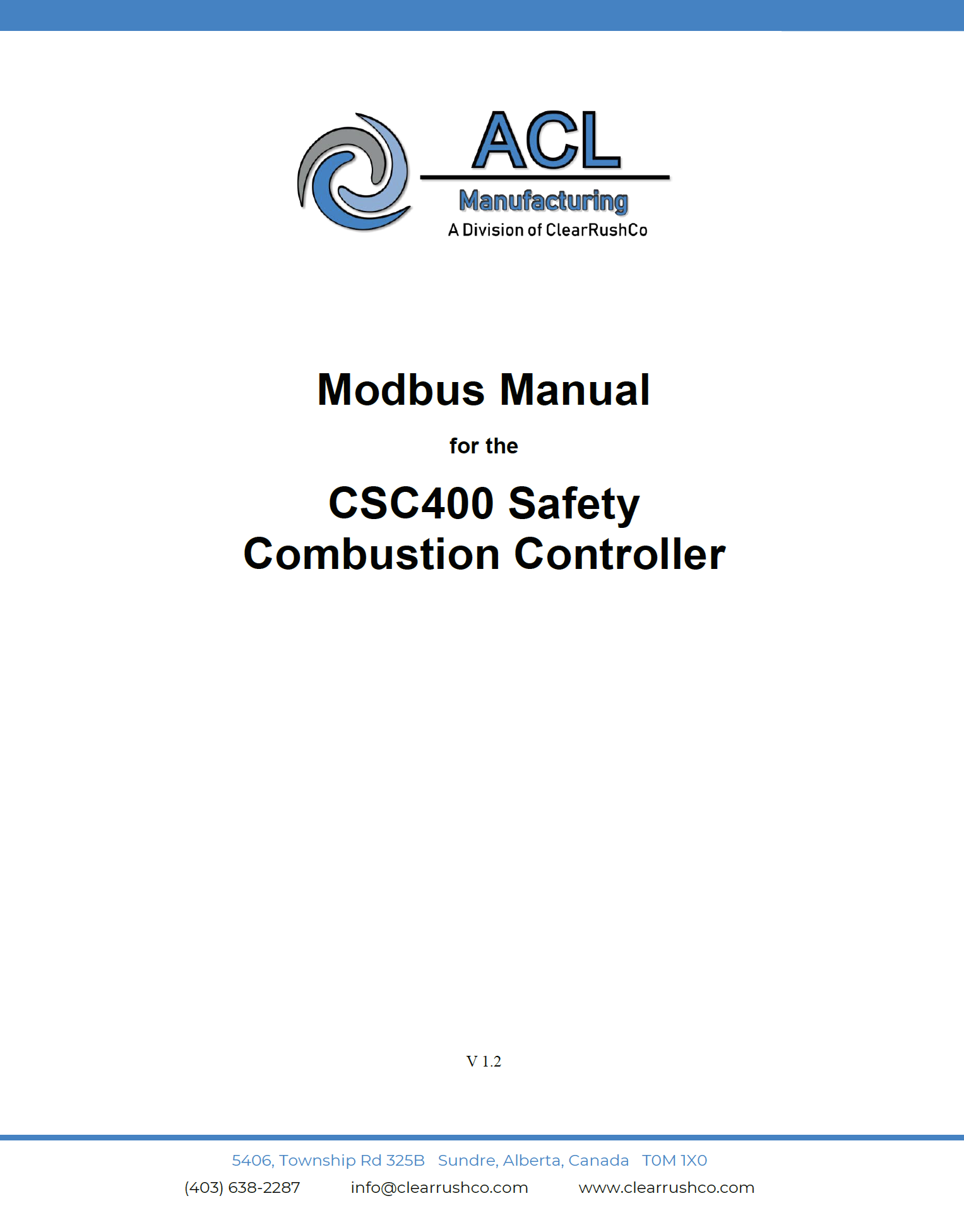 CSC400 Modbus Manual